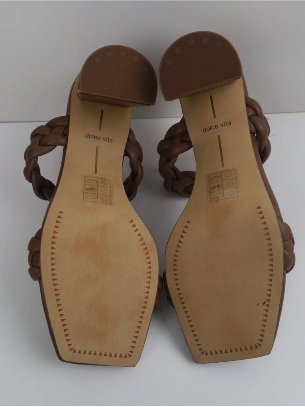 Dolce Vita Paily Espresso Stella Braided Block Heel Sandals Women’s- 8M- 0509